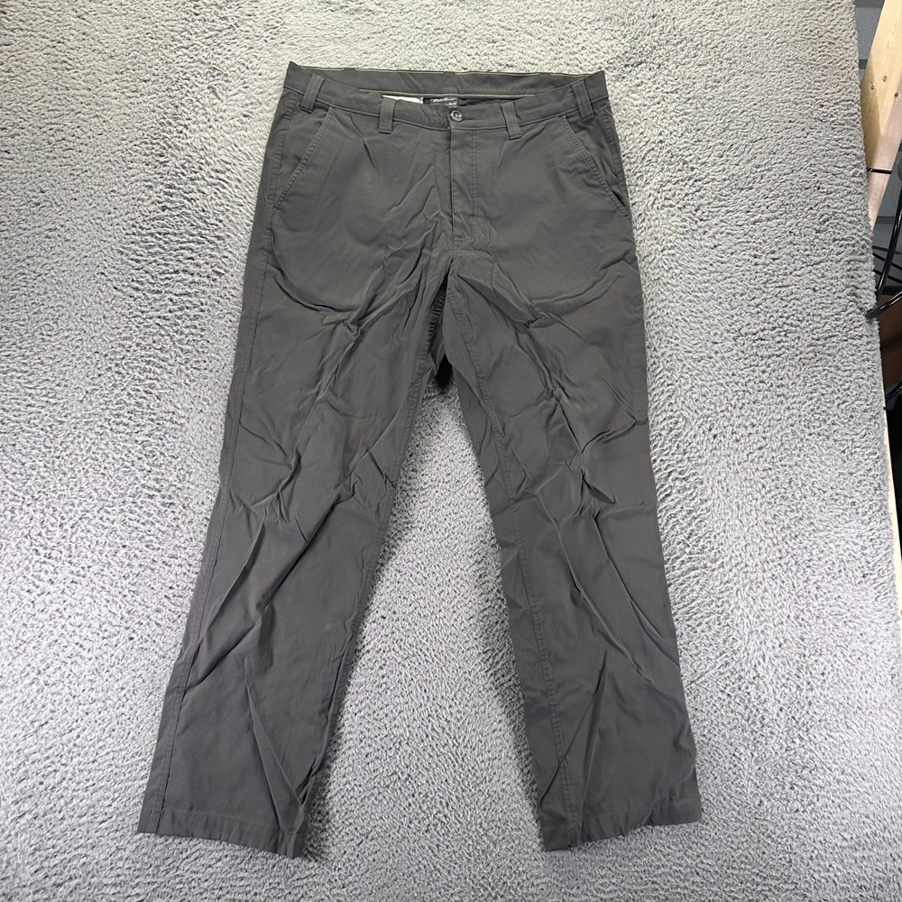Eddie Bauer Pant Mens 36x32 Gray Nylon Windbreaker Straight Leg Hiking‎ Gorpcore